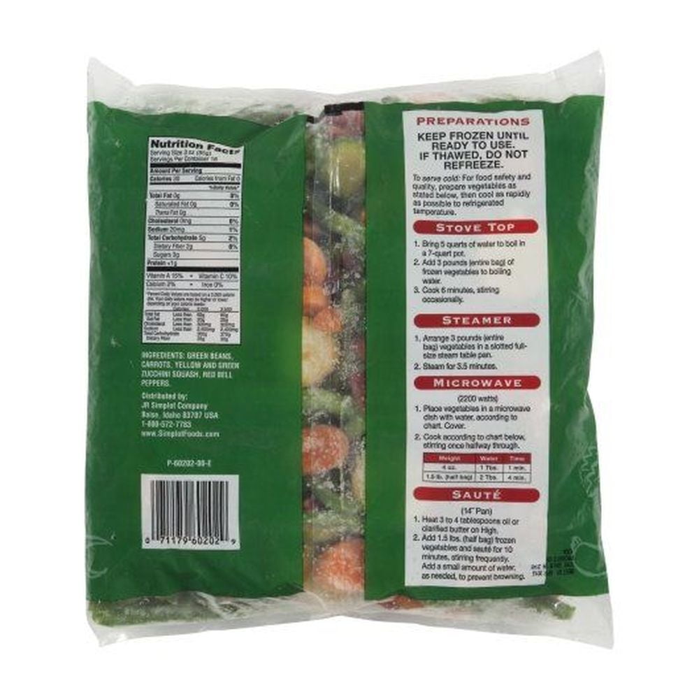 Culinary Select Tuscan Vegetable Blend - 3 lb. per package, 8 packages per case