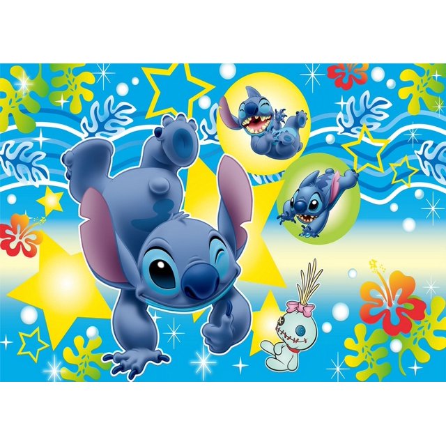 1set Cartoon Lilo&Stitch Theme Party Backdrops Kids Birthday Party Photo Decoration Photography Ocean Flower Background Decor