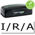 thumbnail image 1 of Large Pre-Inked I/R/A Stamp with Green Ink, 1 of 4