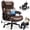 brown, variant on High Back Ergonomic PU Leather Executive Chair, Swivel Computer Desk Chair with Armrests