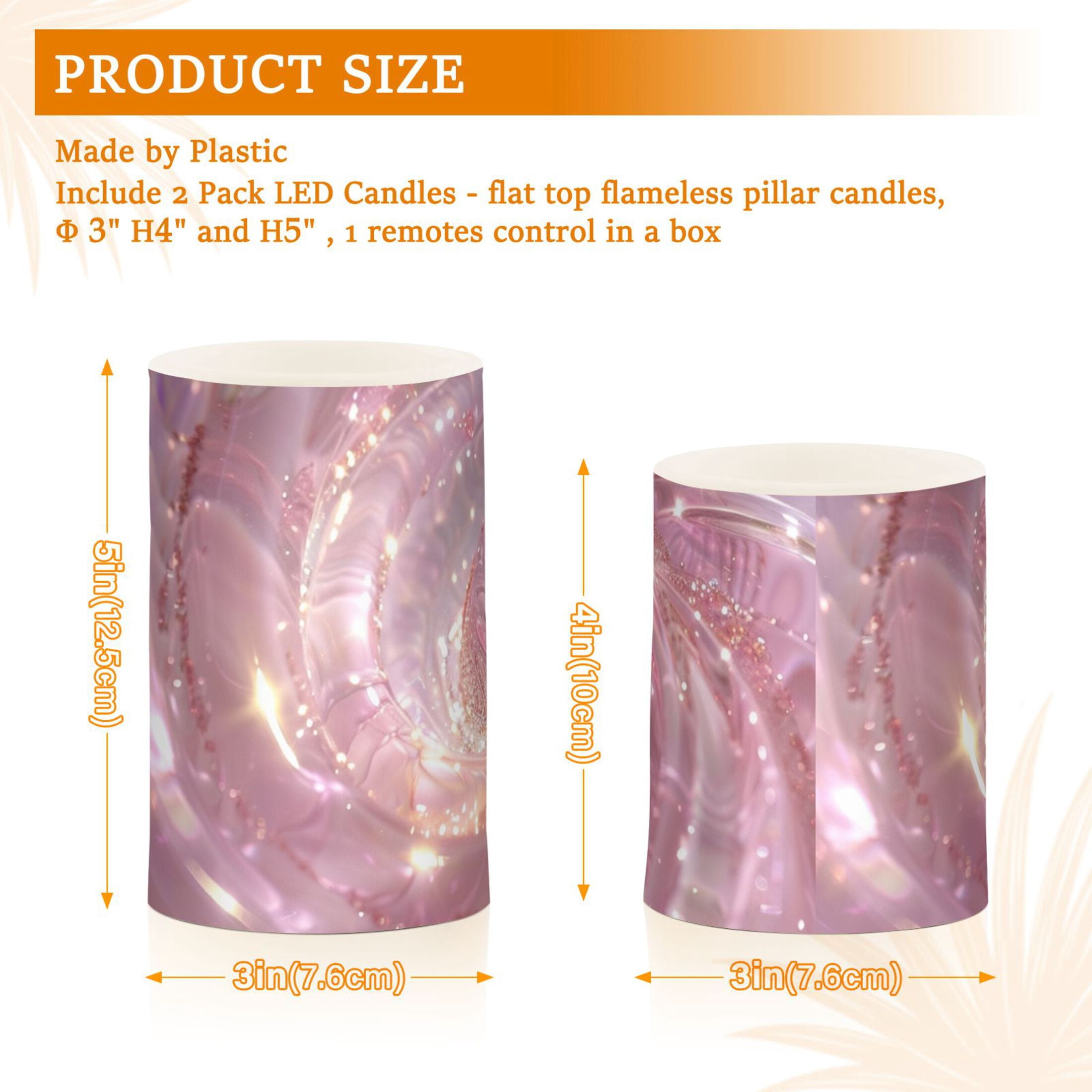 A Pink Spiral Flameless Candles&nbsp;LED Lights Battery Operated Candles with Remote and Timers Flicker Lights Votive Set of 2