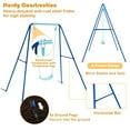 thumbnail image 5 of Patiojoy Outdoor Kids Metal Swing Set with Frame Steel Stand Heavy Duty Metal A-Frame Blue, 5 of 8