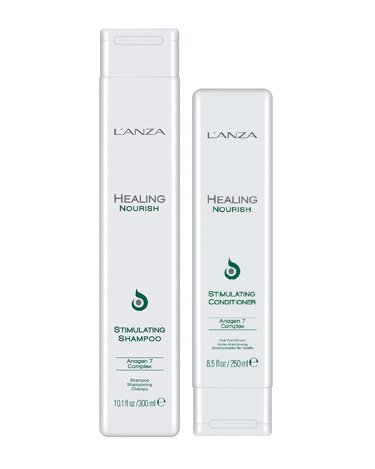 L’ANZA Healing Nourish Stimulating Shampoo 10.1 Fl Oz and Conditioner 8