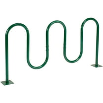 Global Industrial Wave Bike Rack, Green, Flange Mount, 7-Bike Capacity