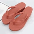 thumbnail image 3 of Bibifish Womens Flip Flops Solid Wedge Heel Rubber Thong Sandals Lightweight Casual Summer Beach Slippers, 3 of 3