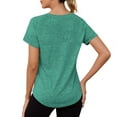 thumbnail image 5 of Besolor Summer Workout Tops for Women V Neck Short Sleeve T-Shirts Casual Quick Dry Athletic Gym Blouse Tees, 5 of 8