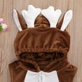 thumbnail image 6 of EnJoCho Toddler Christmas Hooded Vest Fuzzy Reindeer Jacket Winter Warm Fleec𝖾 Outerwear Cozy Holiday Outfit for Baby Boys Girls, 6 of 8