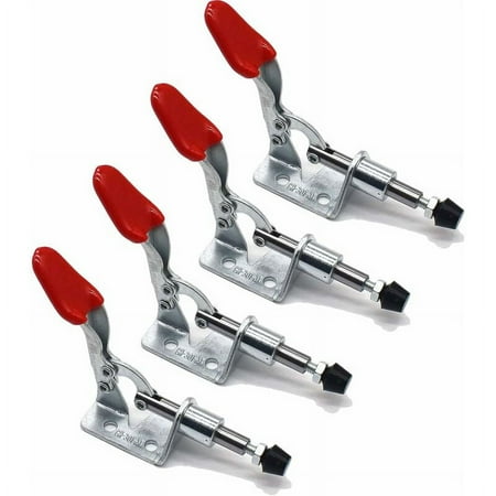 

4-Pack Horizontal Toggle Clamps Push-Pull Design Quick Release for Machine Carpentry Welding Projects - 45kg Clamping Force