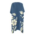 thumbnail image 2 of HELLHERO Floral Print Bathing Suit Cover Up Lightweight Polyester Half Sleeve Long Kimono Swimsuit Cover Up, 2 of 6