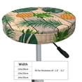 thumbnail image 2 of Goofa Pineapples Palm Leaves Printed Stool Covers Round, Waterproof Round Bar Stool Covers Anti-Slip Round Bar Stool Seat Cover with Elastic Bands Durable -, 2 of 7