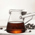 thumbnail image 5 of Arabic Coffee Pot Glass Turkish Coffee Pot With Handle, Milk And Butter Warmer, Stovetop Tea Maker Coffee Maker, Heat Hot Chocolate Melting Pot,450ml, 5 of 5