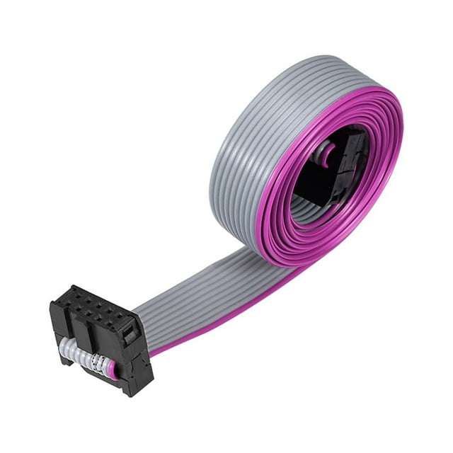 Cable plano de cinta IDC con conector FC/FC tipo A de 10 pines y longitud de 1m