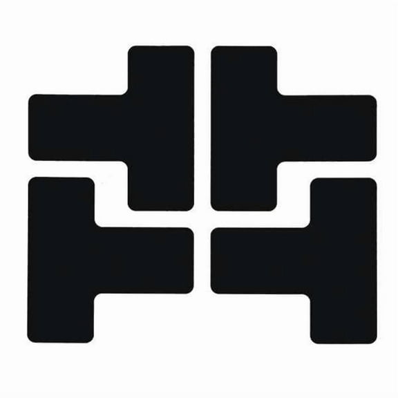 Brady Floor Tape,Black,2 inx5 in,T,PK20 104440