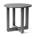 thumbnail image 2 of Zimtown 24" Round Side Table - Indoor/Outdoor Metal Accent Table in Weatherproof Gray, 2 of 9