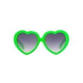 thumbnail image 1 of Gravity Shades Oversized Heart Shaped Sunglasses, Lime, 1 of 2