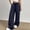 Blue, variant on SwiftWear Women’s Plaid Drawstring Pants Elastic Waist Wide Leg Trousers with Pockets, Loose Fit Casual & Comfortable Baggy Pants