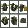 thumbnail image 3 of Mochila de pesca Bolsa de aparejos de pesca con bastidor de caña Bolsa de aparejos de pesca Mochila de un solo hombro Zhivalor XMWJ162-2, 3 of 4