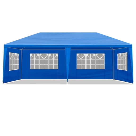 Alvantor Blue 10x20 ft Outdoor Pop up Canopy Tent with 6 Removable Sidewalls & Windows Waterproof PE Event Shelter for Wedding Picnic