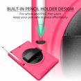 thumbnail image 4 of Dteck iPad 8th (2020)/ 7th Gen (2019) Case, Hybrid Shockproof Rugged Wtih Soft HD Screen Protecotor / Pencil Holder 3 Layer Armor Adjustable Hand Strap 360 Rotating Kickstand Cover, rose, 4 of 10