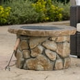 thumbnail image 2 of Weston Natural Glass Fiber Reinforce Cement / Iron Fire Pit, 2 of 7