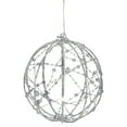 thumbnail image 2 of Northlight LED Lighted Silver Wire Christmas Ball Decoration - Warm White Lights - 8", 2 of 3