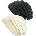 thumbnail image 2 of Gorro grueso acanalado para mujer, gorro cálido de punto de lana de ganchillo, estilo elástico, a la moda, para invierno, 2 of 5