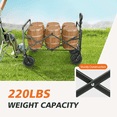 thumbnail image 4 of MAYEERTY Collapsible Folding Wagon Cart, Camping & Shopping, Heavy Duty Utility Wagon with All-Terrain Wheels, 330lbs (Black), 4 of 6