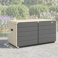 thumbnail image 3 of Outsunny 757 L Outdoor Storage Box with Lockable Lid, Beige and Grey, 3 of 10