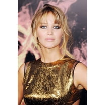 Jennifer Lawrence Striking Pose In Gold Dress 24X36 Poster
