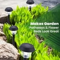 thumbnail image 5 of Restored Signature Garden Solar Garden Lights - Auto On/Off Outdoor Bright Solar Pathway Lights - Waterproof (6 Pack, Black) (Refurbished), 5 of 8