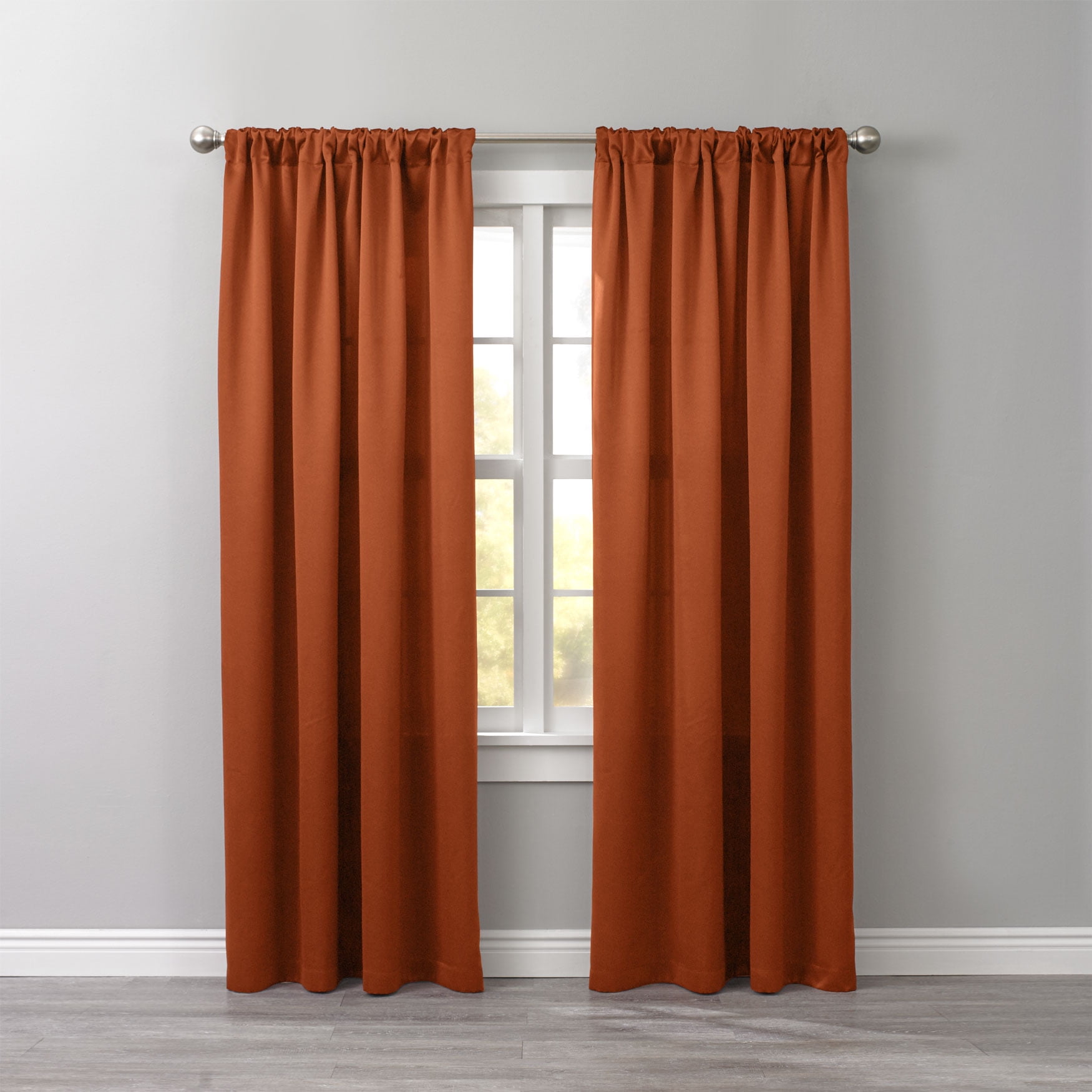Brylanehome  Room-Darkening Rod-Pocket Panel - 54I W 84I L, Terracotta Window Curtain