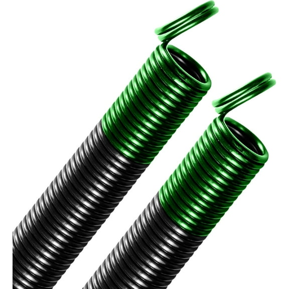 120 lb. Heavy-Duty Double-Looped Garage Door Extension Spring (2-Pack) - Green | Springs for Overhead Garage Door Hardware Repair | Minimum 20,000 Cycles for 7' Feet Garage Door