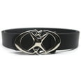thumbnail image 1 of Punk Moon Star Buckle Belt Design Cross Metal Vintage Gothic Men Women Y2k Belt Pu Leather Waistband Jeans Pants Decorative Belt black 105cm, 1 of 5
