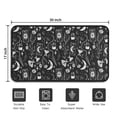 thumbnail image 5 of Black Gothic Moon Card Moth Pattern Door Rugs,Washable Non Slip Door Mats Indoor,Decorative Door Mats,Entry Mat Indoor for Entrance,Bedroom,Kitchen,Bathroom,30"x17", 5 of 6