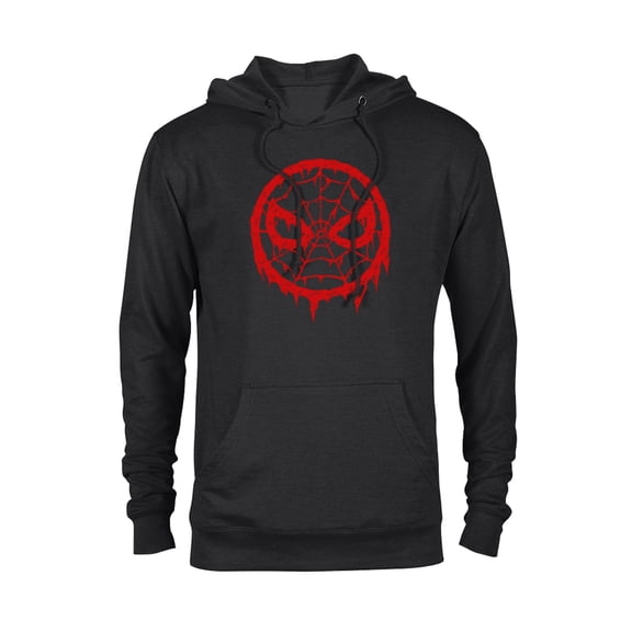 Marvel Spider-Man Mask Logo Melting Paint Drip - Pullover Hoodie for Adults - Customized-Black