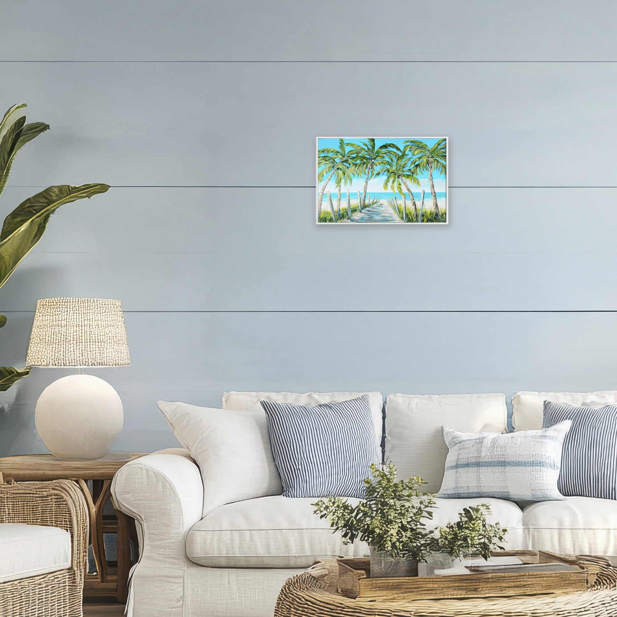 Stupell Industries The Path To Paradise White Framed Giclee Art, design by Julie DeRice