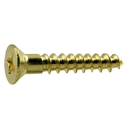 

#5 x 3/4 Brass Phillips Flat Head Wood Screws WSFB-142 (100 pcs)