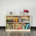 thumbnail image 3 of Flash Furniture Hercules Series Wooden 5-Section Classroom Cubby Storage Cabinet, 24"H x 36"L, Natural, 3 of 12