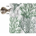 thumbnail image 5 of Kitchen Curtains Set, Sage Green Gray Coral Coastal Kitchen Curtains and Valances Set, Summer Beach Seaside Nautical Rod Pocket Tier Curtains 36 Inch Length for Cafe/Bedroom Windows, 5 of 6