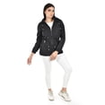 thumbnail image 5 of Chamarra ligera con capucha desmontable Roman Fashion /Juvenil, 24609 (Negro) negro G, 5 of 5