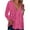 Hot Pink, variant on UJNDER Collar Navel Fold Tops Casual Color V Neck Blouse Women's Long Sleeve Sequin Tops for Women Blouse for Party Hot Pink M
