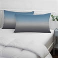 thumbnail image 4 of Grey Ombre Throw Pillow Cover, Pillowcase Protectors with Zipper, Breathable Decorative Lumbar Pillow Case Cover, Navy Blue Gray Gradient Modern Abstract Art Pillow Shams for Couch Sofa 12x20Inch, 4 of 8