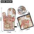 thumbnail image 6 of Pioneer Flower Kitchen Oven Mitt and Pot Holder Sets 2 Pcs for Baking, Cooking and Grilling, Heat Resistant Up To 392 °F, 6 of 7