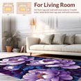 thumbnail image 2 of Flatwoven High Traffic Area Rug, Lively Purple Garden Theme, Non Slip, Stain Resistant, Washable Area Rugs for Living Room, Bedroom(Purple, 2X3), 2 of 8