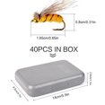 thumbnail image 2 of Señuelo biónico con caja señuelo de pesca de insectos artificiales para pesca de trucha 40 Uds., 2 of 3