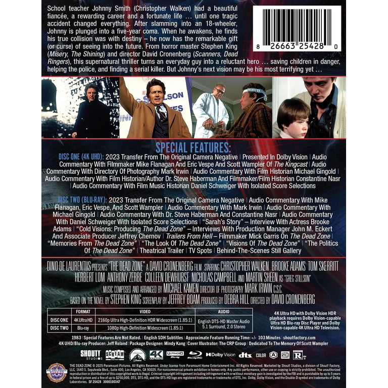 Dead Zone (1983) (Steelbook) (4k) (Ltd) (Stbk) (Blu-ray) - Walmart.com