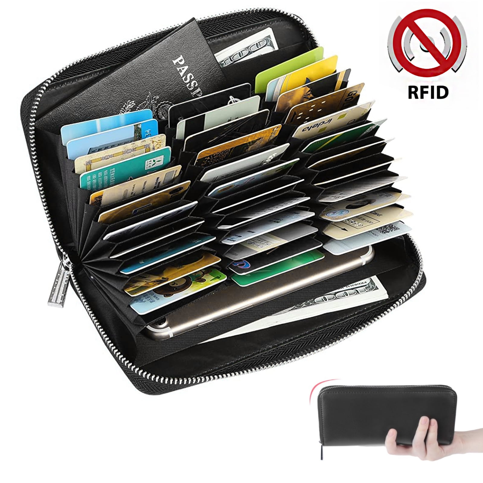 Ladies Compact RFID Designer Leather Trifold Top Quality Wallets for Women 