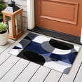 thumbnail image 4 of 2x3 Ft Entryway Area Rug, Navy Blue Black Geometric Kitchen Rug Runner Washable Floor Mat, Art Modern Abstract Non Slip Indoor Door Mat Throw Carpet for Bathroom Living Room Bedroom, 4 of 8
