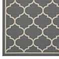 thumbnail image 3 of Modway Avena Moroccan Quatrefoil Trellis 9x12 Indoor and Outdoor Area Rug in Gray and Beige, 3 of 9