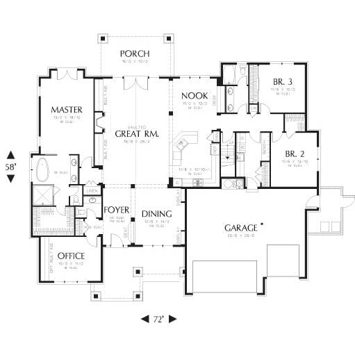 The House Designers: THD-8290 Builder-Ready Blueprints to Build a Craftsman House Plan with Crawl Space Foundation (5 Printed Sets)